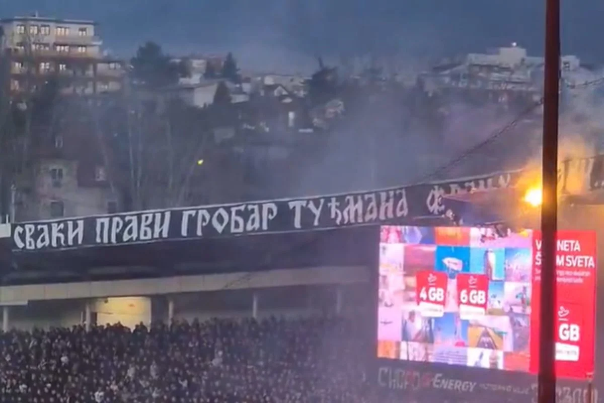 „Гробари“ добија непријатно изненадување, па буквално го запалија стадионот (Видео)